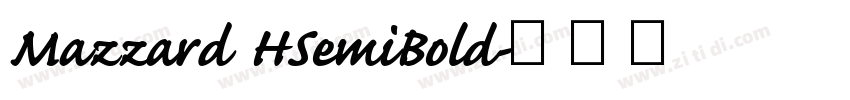 Mazzard HSemiBold字体转换